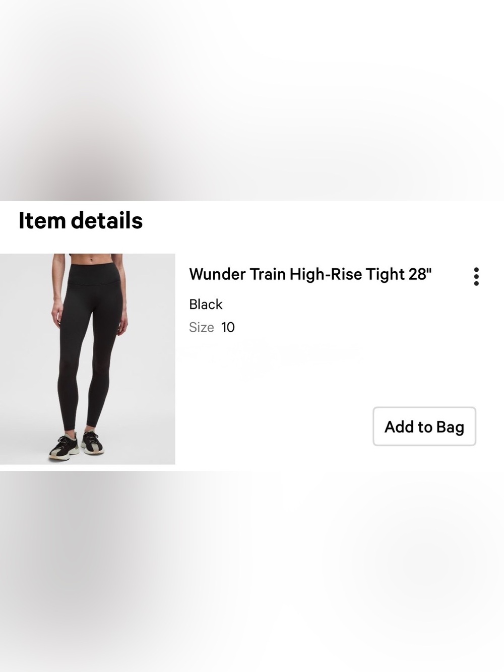Lululemon Wunder Train High Rise Tight 28” Black